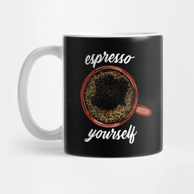 Coffee Cup Gift Espresso Yourself Brown Mug Creamy Coffee by Inspire Enclave